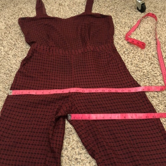 Madewell Tompkins Jumpsuit Size Medium Burgundy Print - Picture 11 of 13